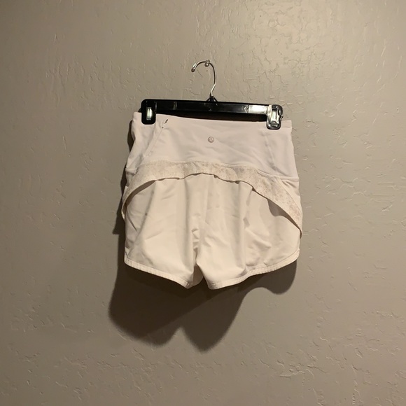 White Lululemon Run The Line Shorts 3” - Picture 2 of 2
